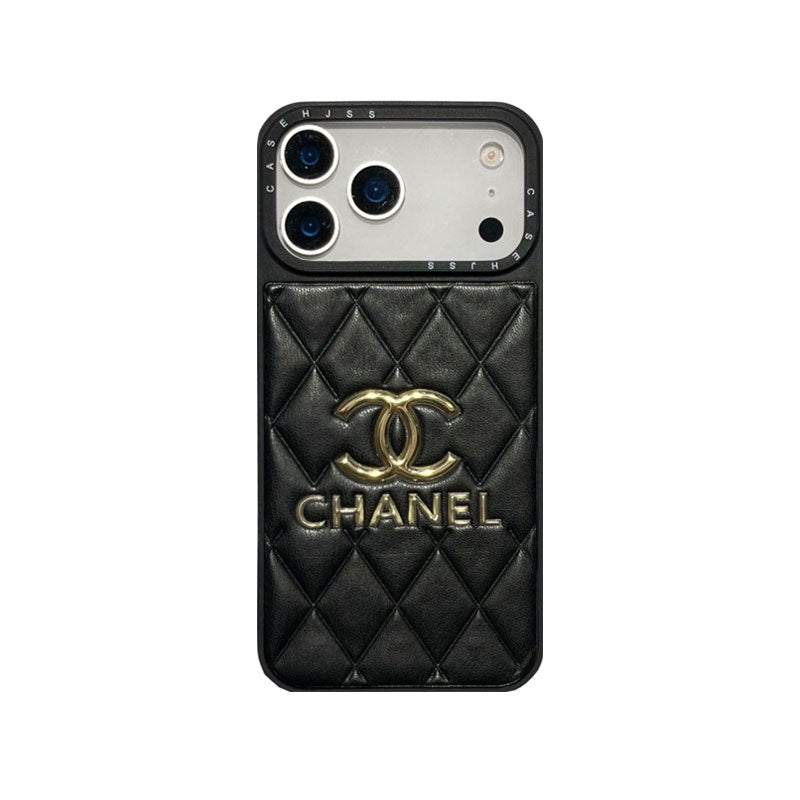 Luxury Leather CC iPhone Case For iPhone 17 Series White-YHJ251809