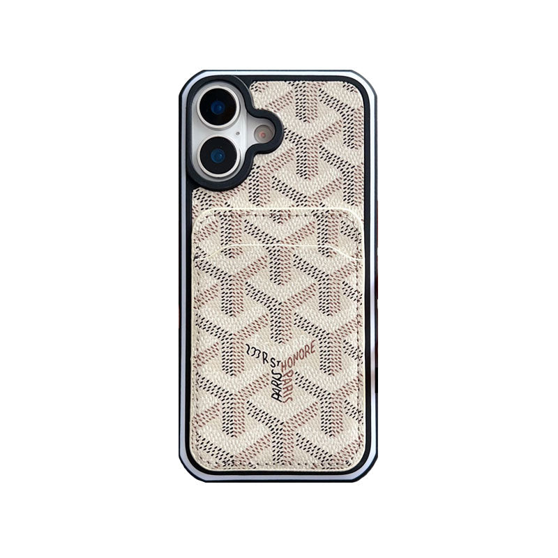 Leather GD iPhone Case With Card Holder -CFK251502