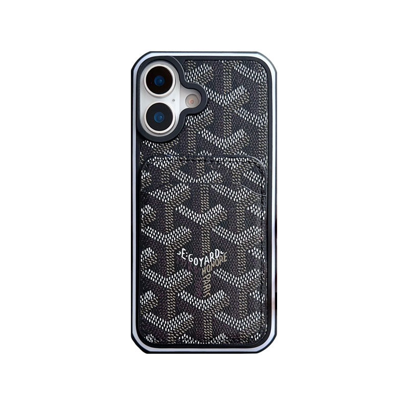 Leather GD iPhone Case With Card Holder -CFK251502