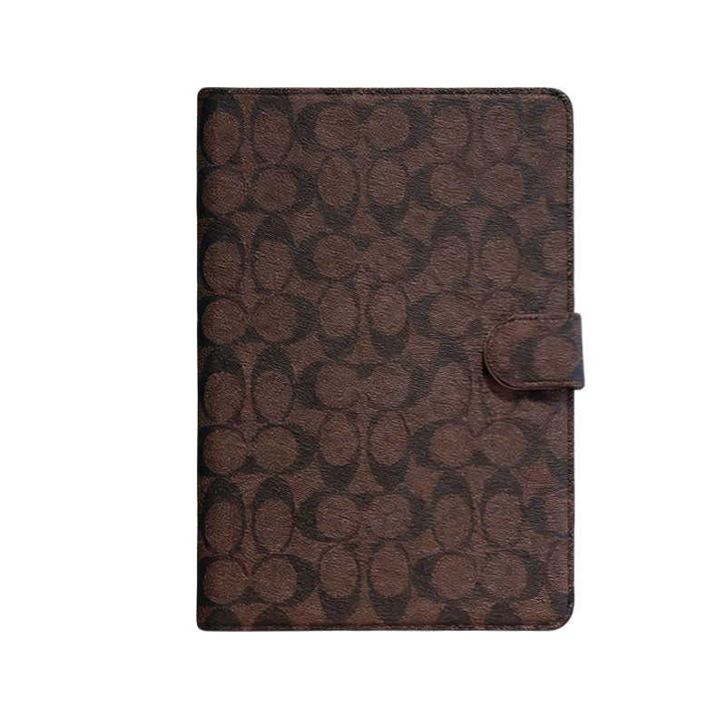 Premium Leather Monogram  iPad Case Coffee-CYLV110
