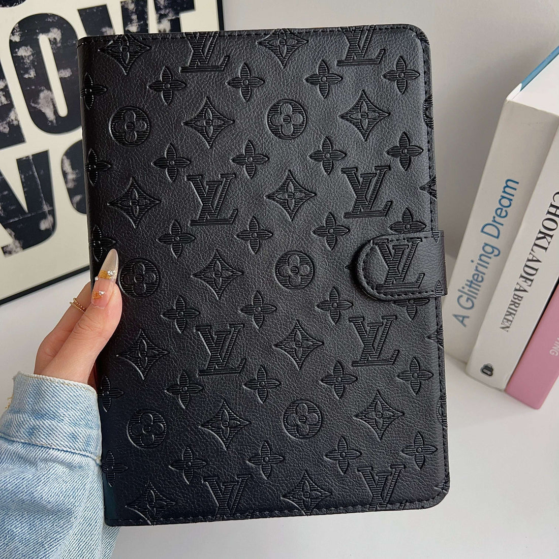 Classic Monogram  iPad Case Black Printing-CYLV108