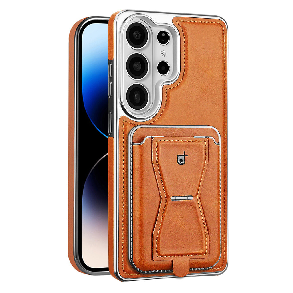 Leather Galaxy Phone Case With Magnetic Card Holder