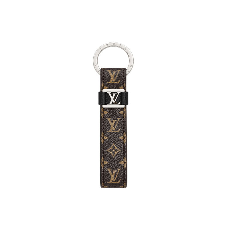 Leather Monogram Key Ring Bag Charm-LA260049