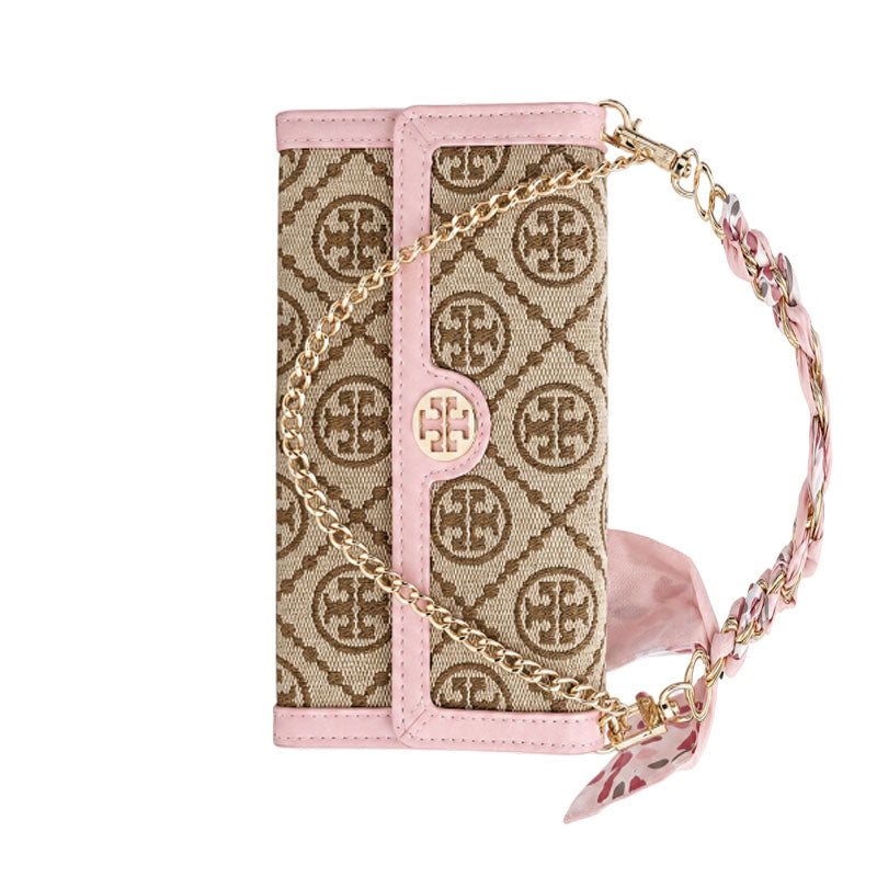High-quality Leather TB iPhone Case With Flip Wallet-LA260025