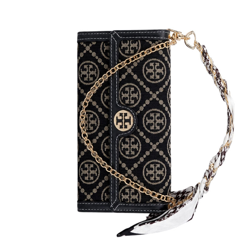 High-quality Leather TB iPhone Case With Flip Wallet-LA260025
