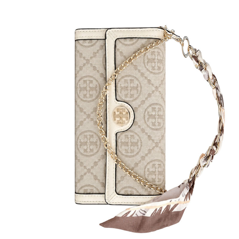 High-quality Leather TB iPhone Case With Flip Wallet-LA260025