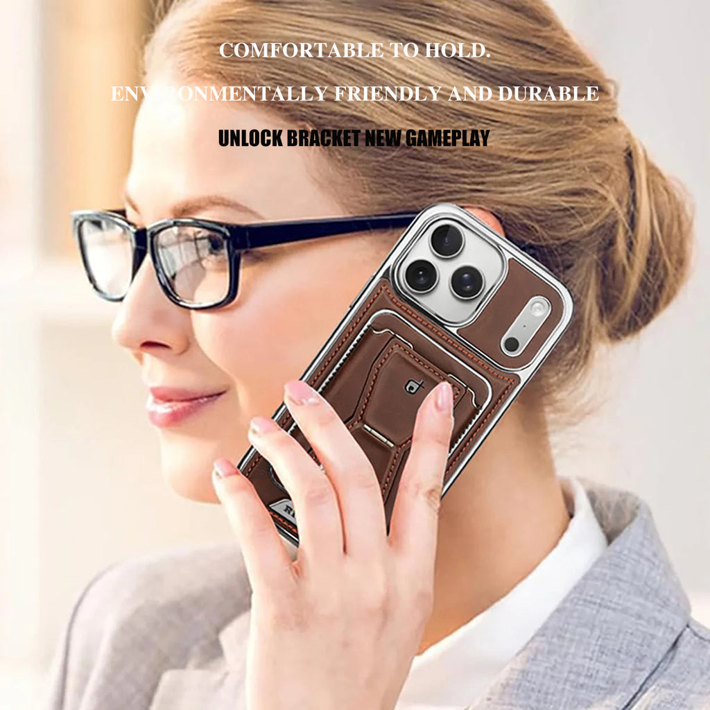 Leather Magsafe iPhone Case With Card Holder