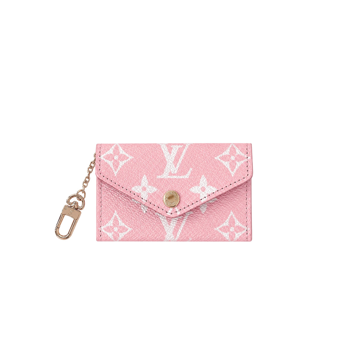 Monogram Leather Keychain Card Holder