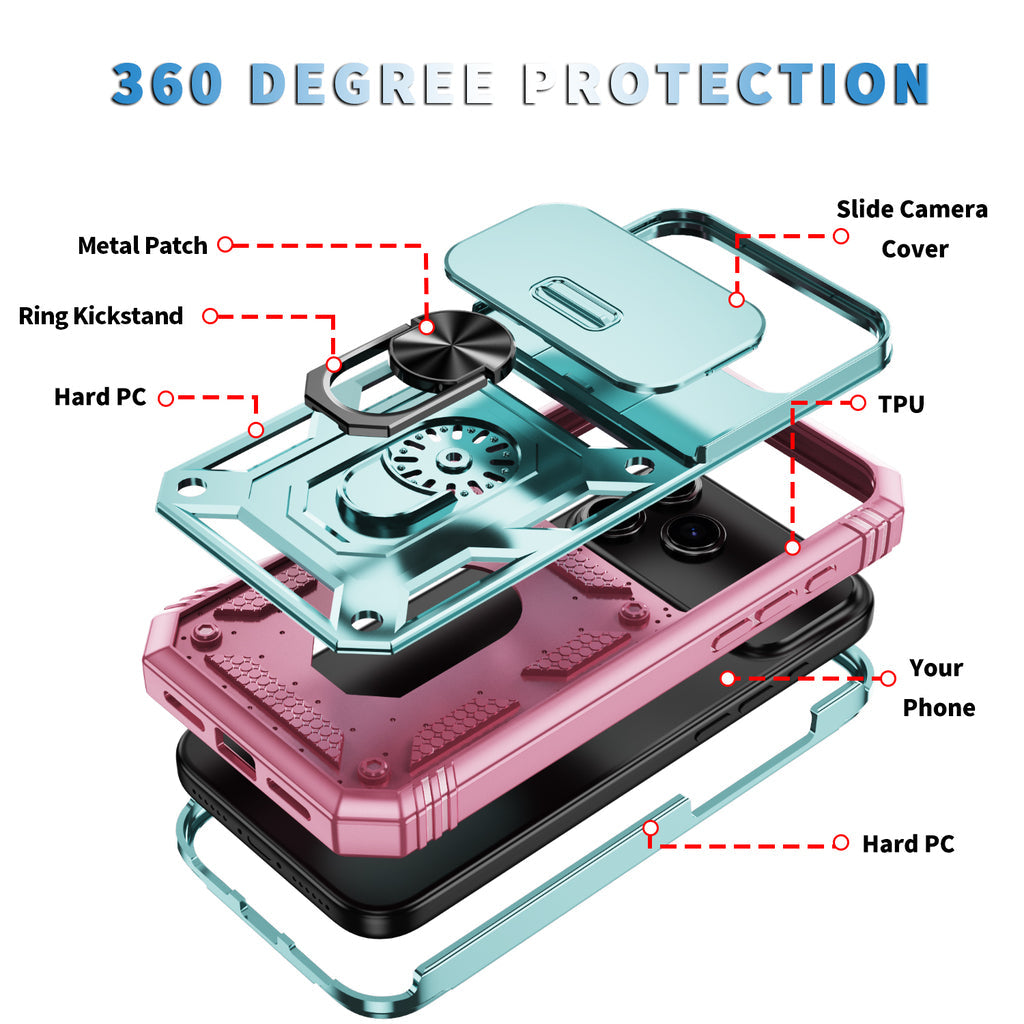 Military Armor Phone Case With Stand For iPhone