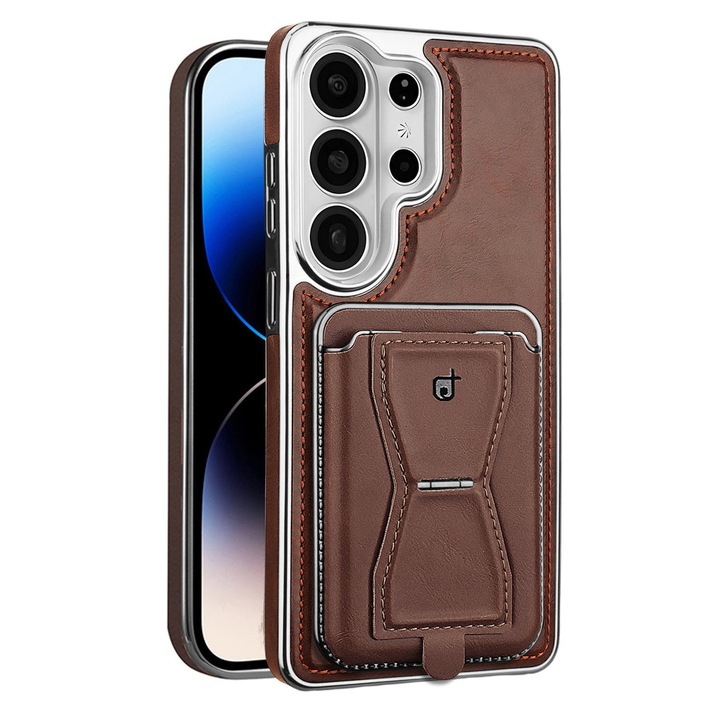 Leather Galaxy Phone Case With Magnetic Card Holder