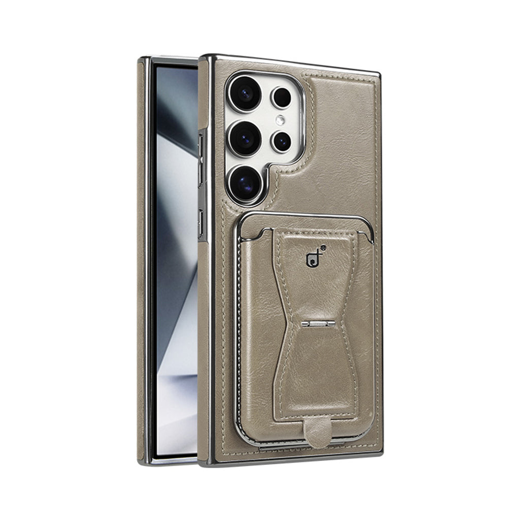 Leather Galaxy Phone Case With Magnetic Card Holder