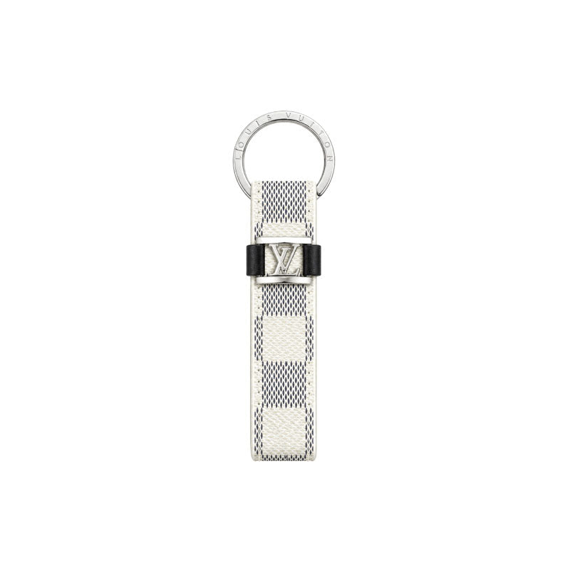 Leather Monogram Key Ring Bag Charm-LA260049