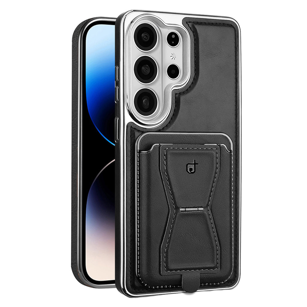 Leather Galaxy Phone Case With Magnetic Card Holder
