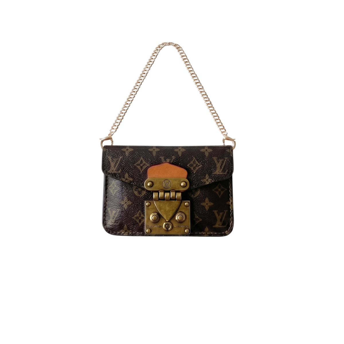 Monogram Chain Shoulder Bag