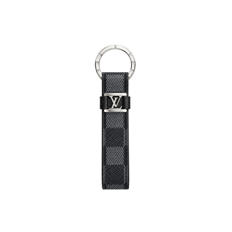 Leather Monogram Key Ring Bag Charm-LA260049