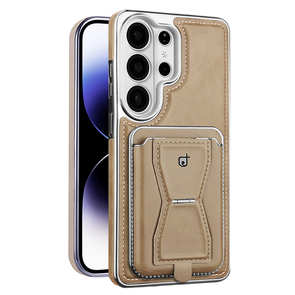 Leather Galaxy Phone Case With Magnetic Card Holder