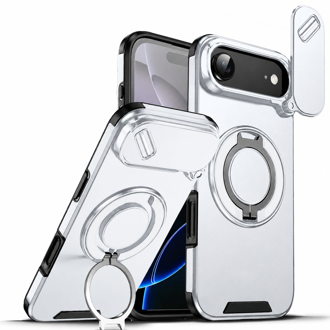 iPhone Cases With Magnetic Ring Stand For iPhone 17 Series