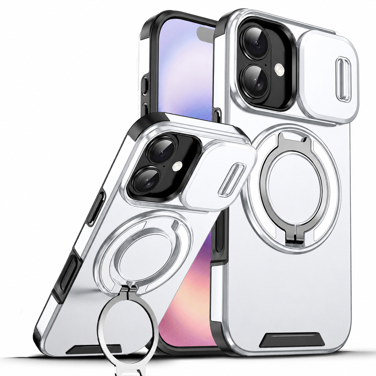 iPhone Cases With Magnetic Ring Stand For iPhone 17 Series