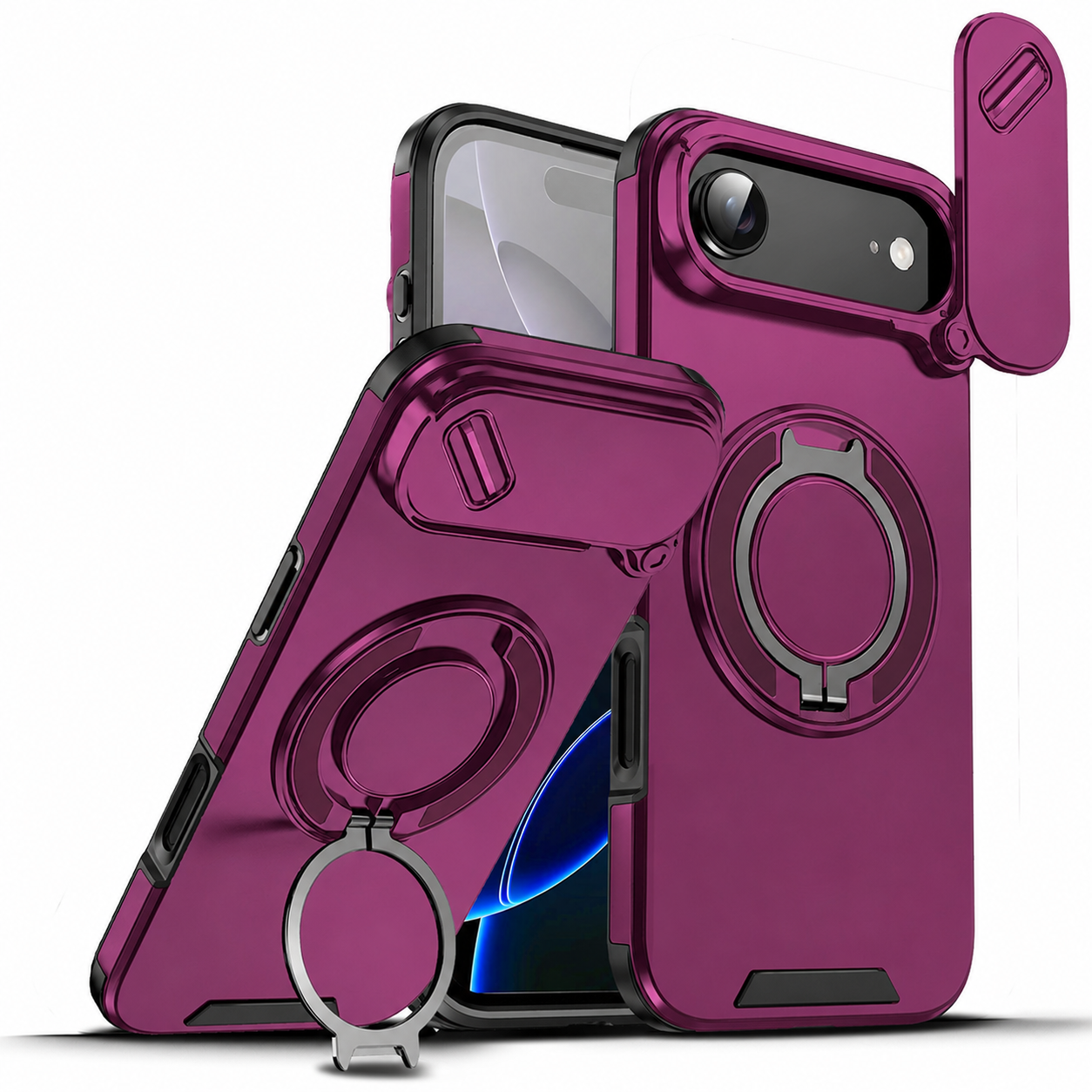 iPhone Cases With Magnetic Ring Stand For iPhone 17 Series