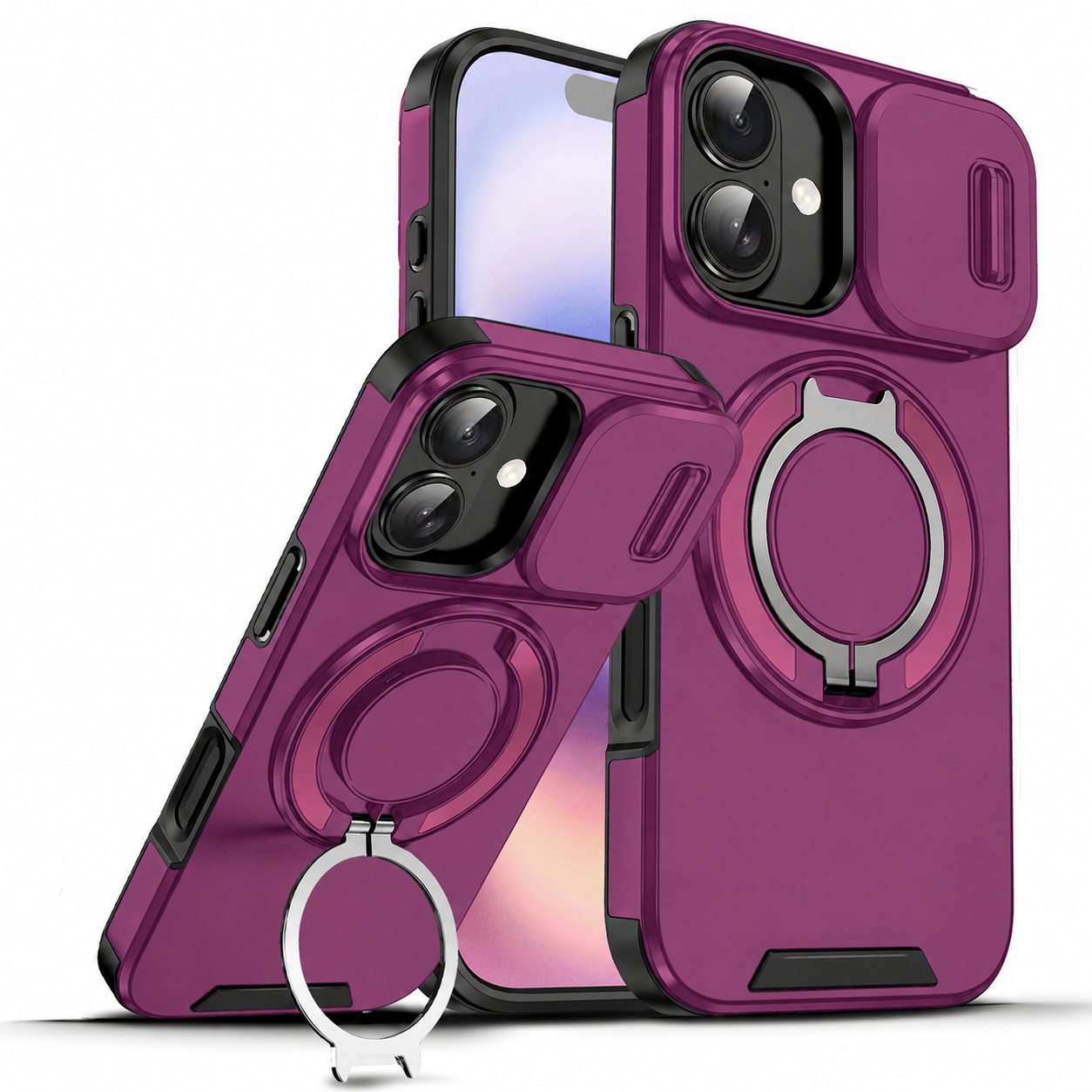 iPhone Cases With Magnetic Ring Stand For iPhone 17 Series