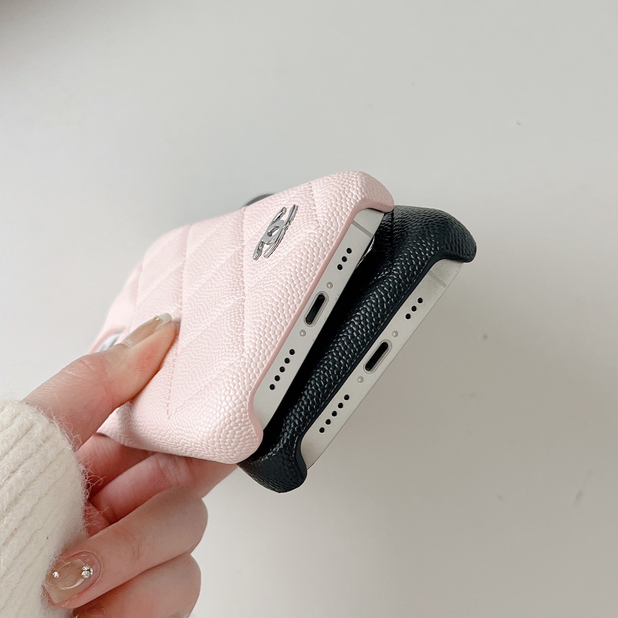 Classic Leather CC iPhone Case Pink -ZKK251023