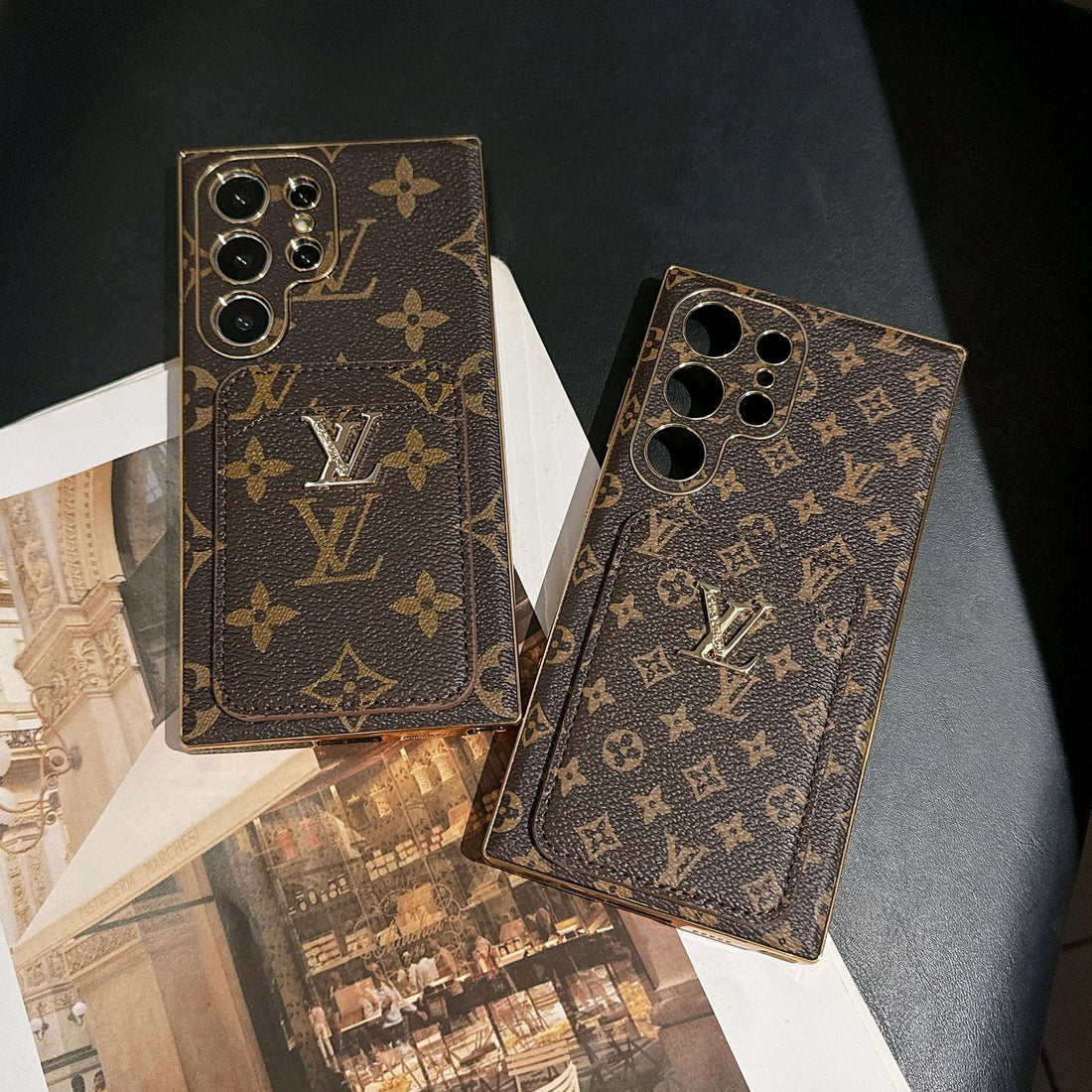 Luxury Monogram Samsung Galaxy S Series Case  With Card Holder-CYLV091