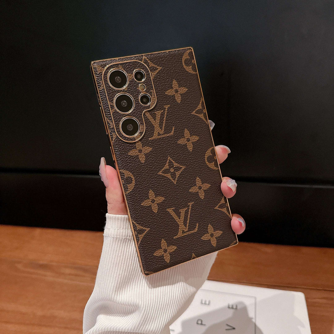Refined Leather Monogram Samsung Galaxy S Series Case -CYLV090