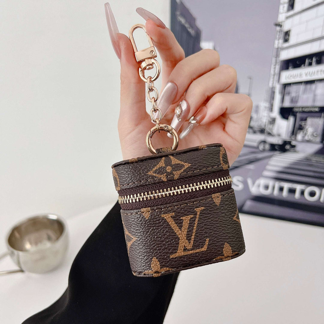 Premium Leather Monogram AirPods Cases-CYLV115