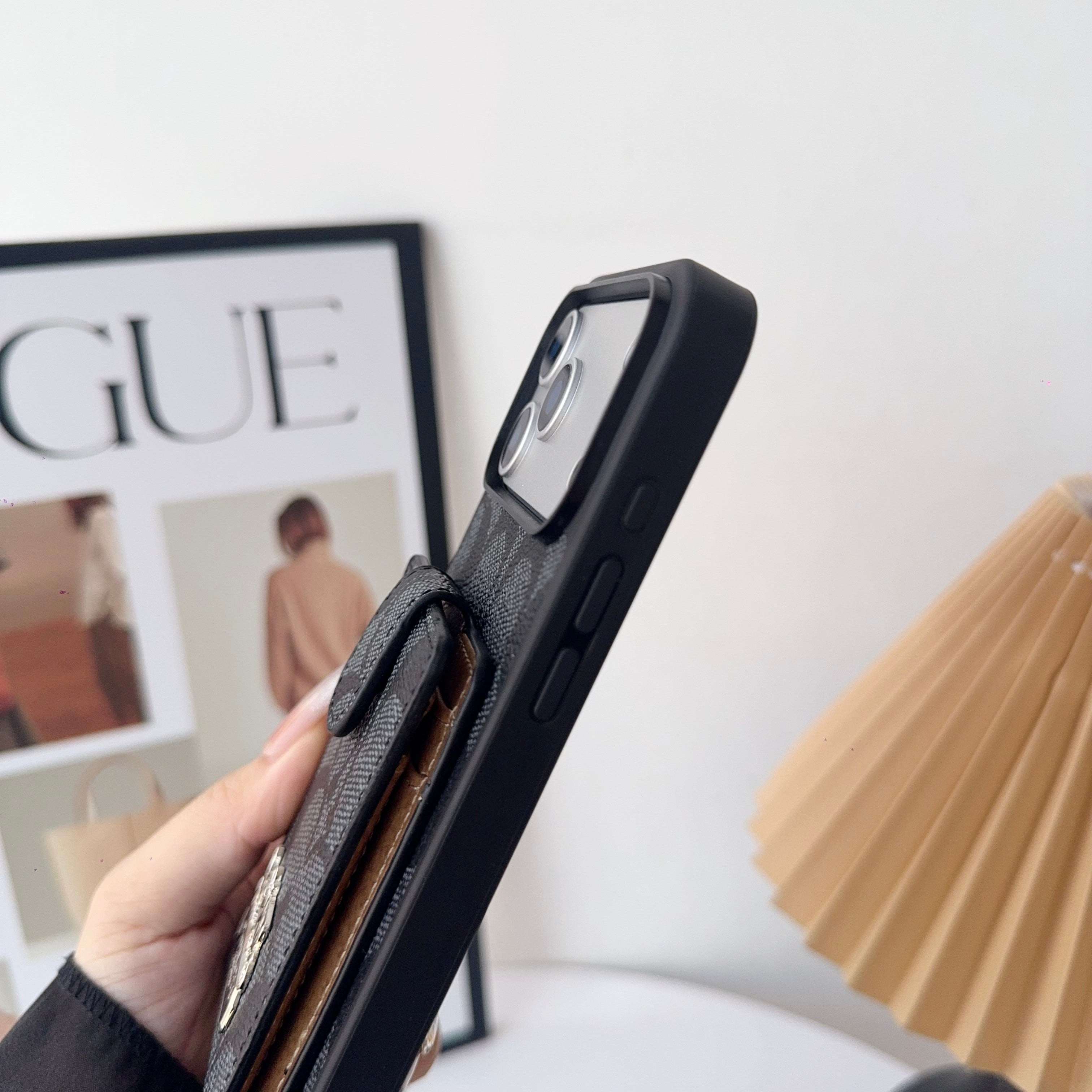 Leather CH iPhone Case With Wallet And Strap-CFK251420