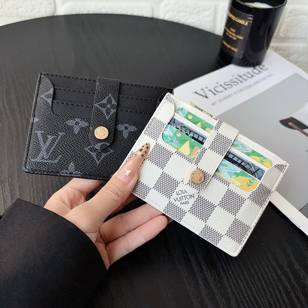 Luxury Leather Monogram  Card Wallet-LA260024