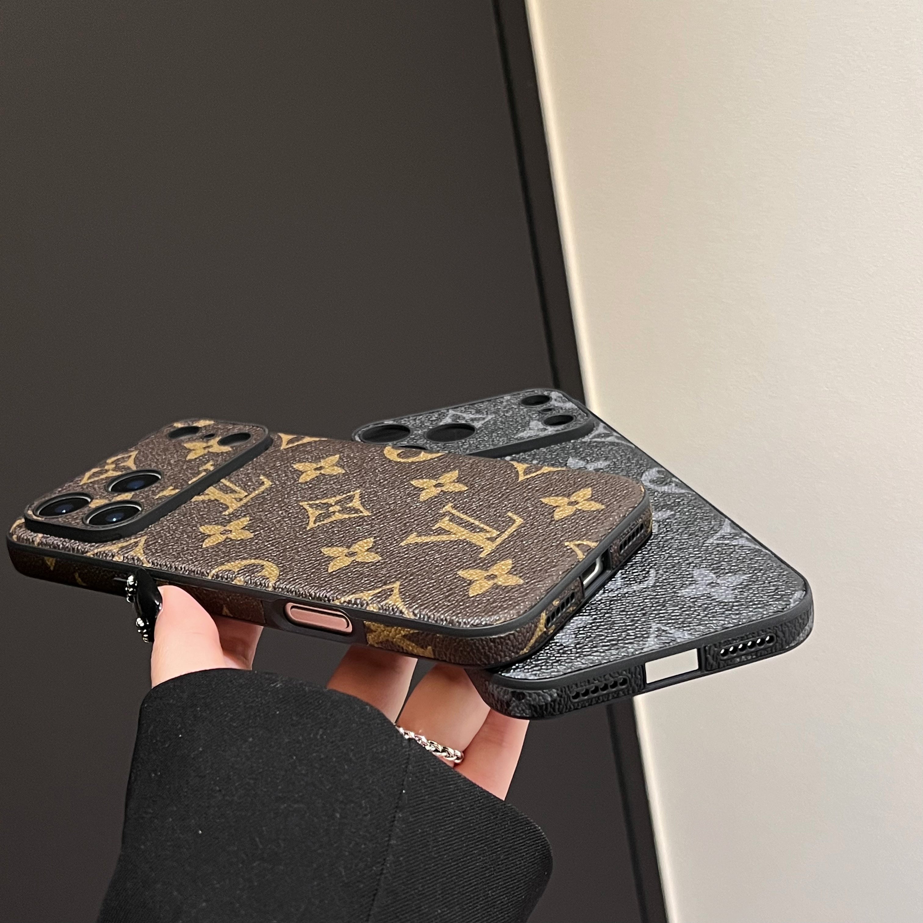 Leather Monogram iPhone Case For iPhone 17 Series-CRK251450