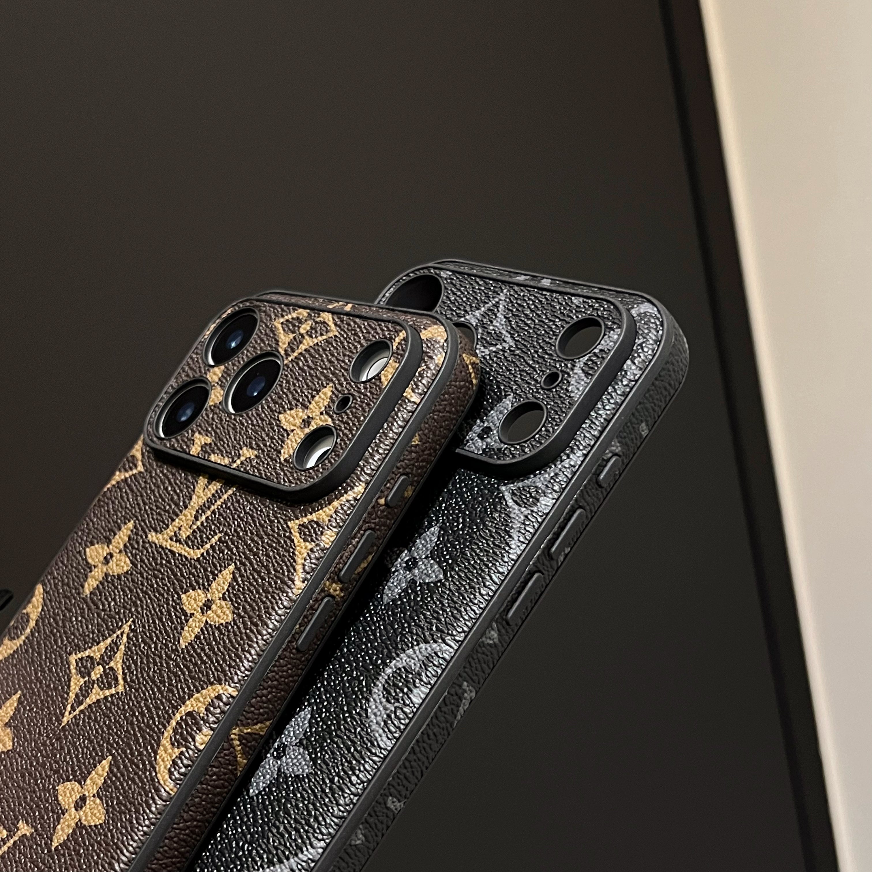 Leather Monogram iPhone Case For iPhone 17 Series-CRK251450