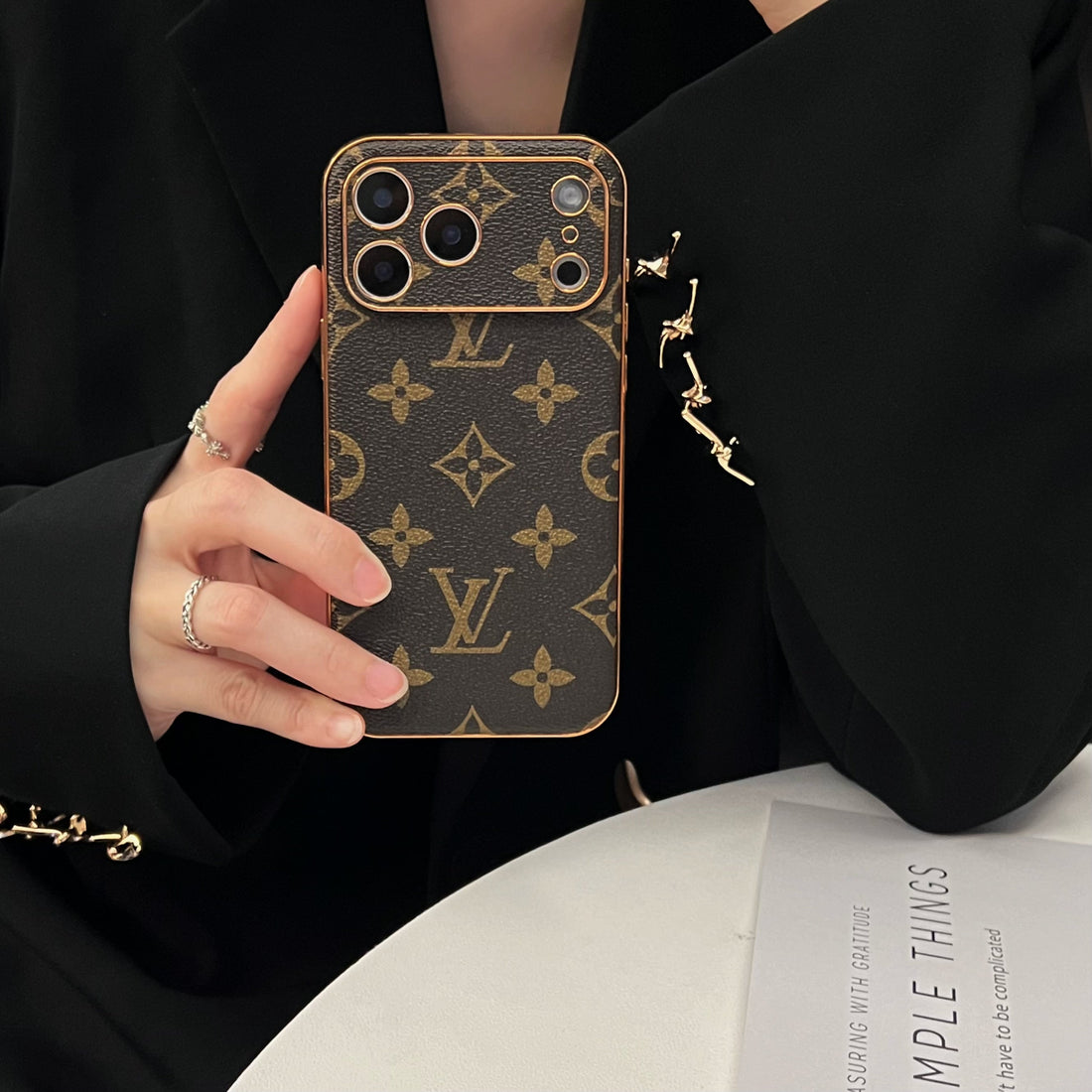 Luxury Leather  Monogram iPhone Case For iPhone 17 Series-SCK251013