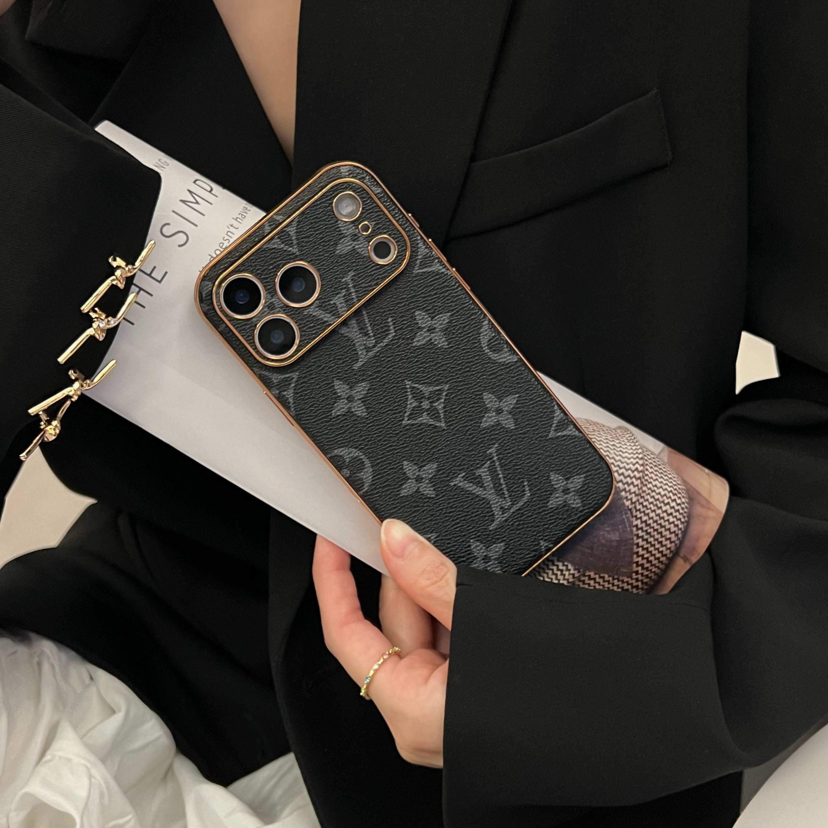 Luxury Leather  Monogram iPhone Case For iPhone 17 Series-SCK251013