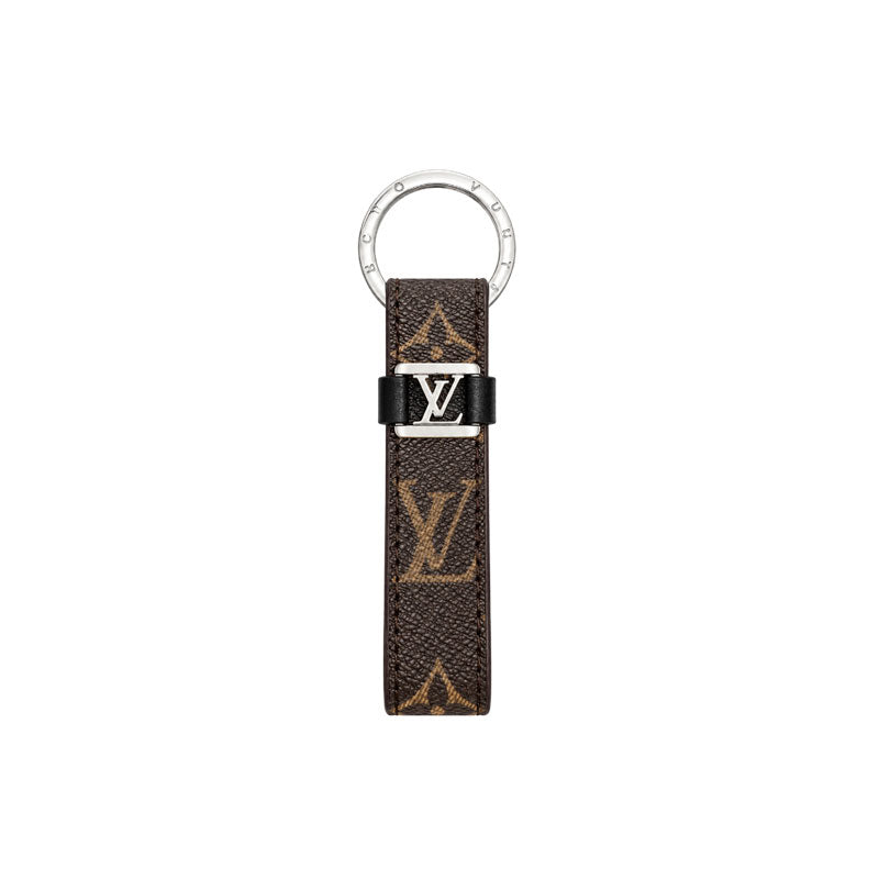 Leather Monogram Key Ring Bag Charm-LA260049