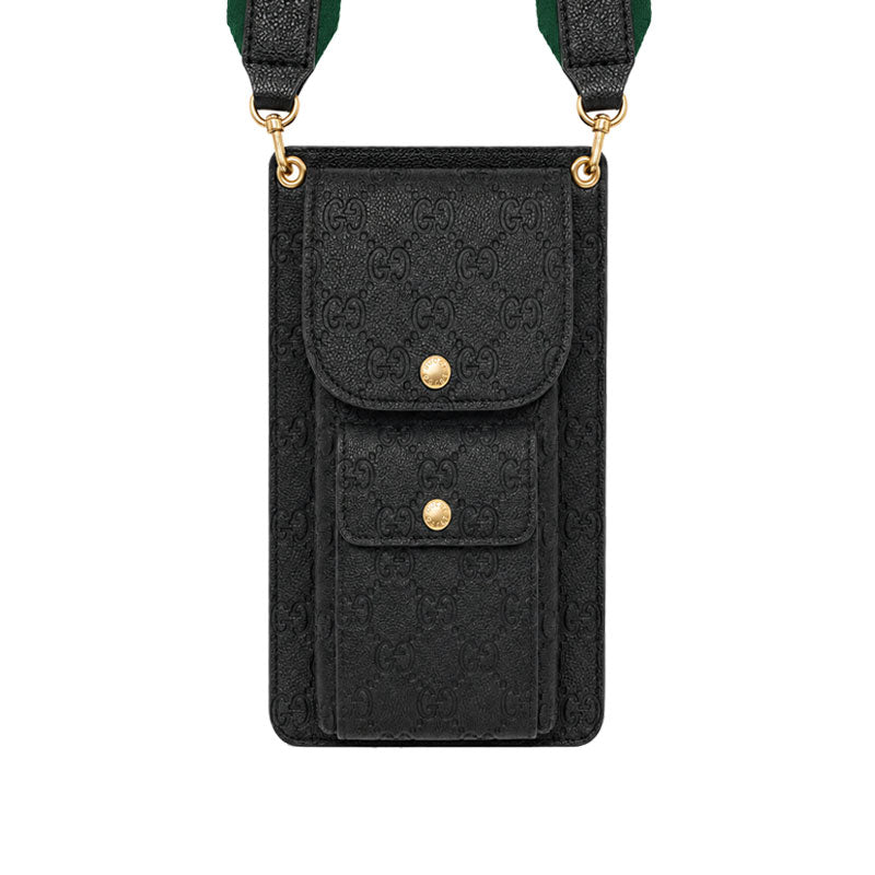 Elegant Leather GG Crossbody Phone Bag-LA260022