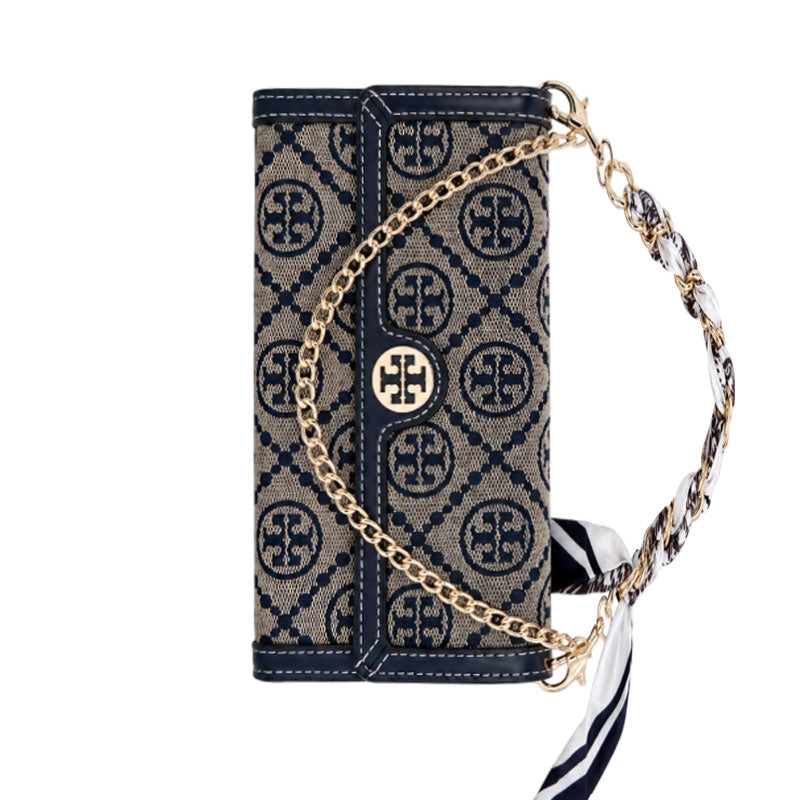 High-quality Leather TB iPhone Case With Flip Wallet-LA260025