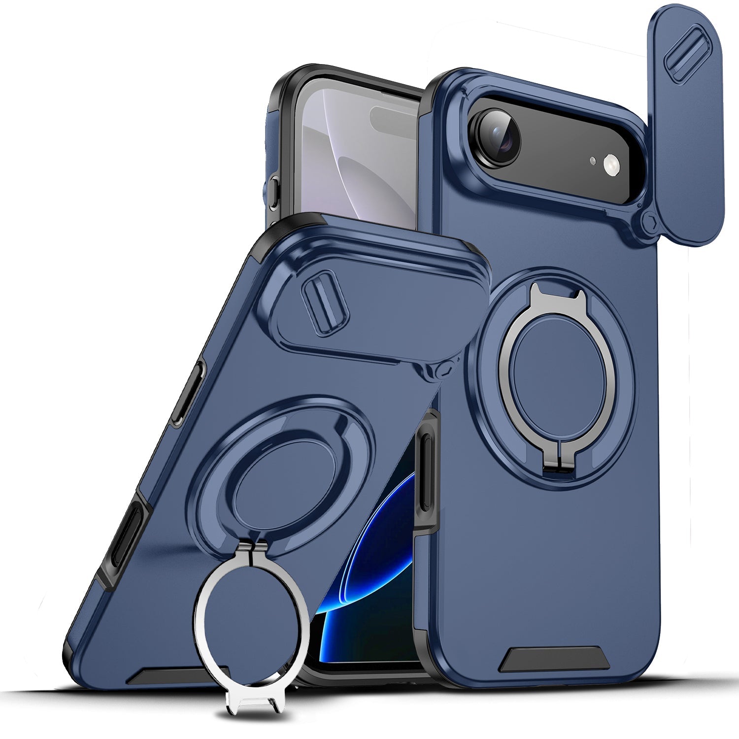 iPhone Cases With Magnetic Ring Stand For iPhone 17 Series