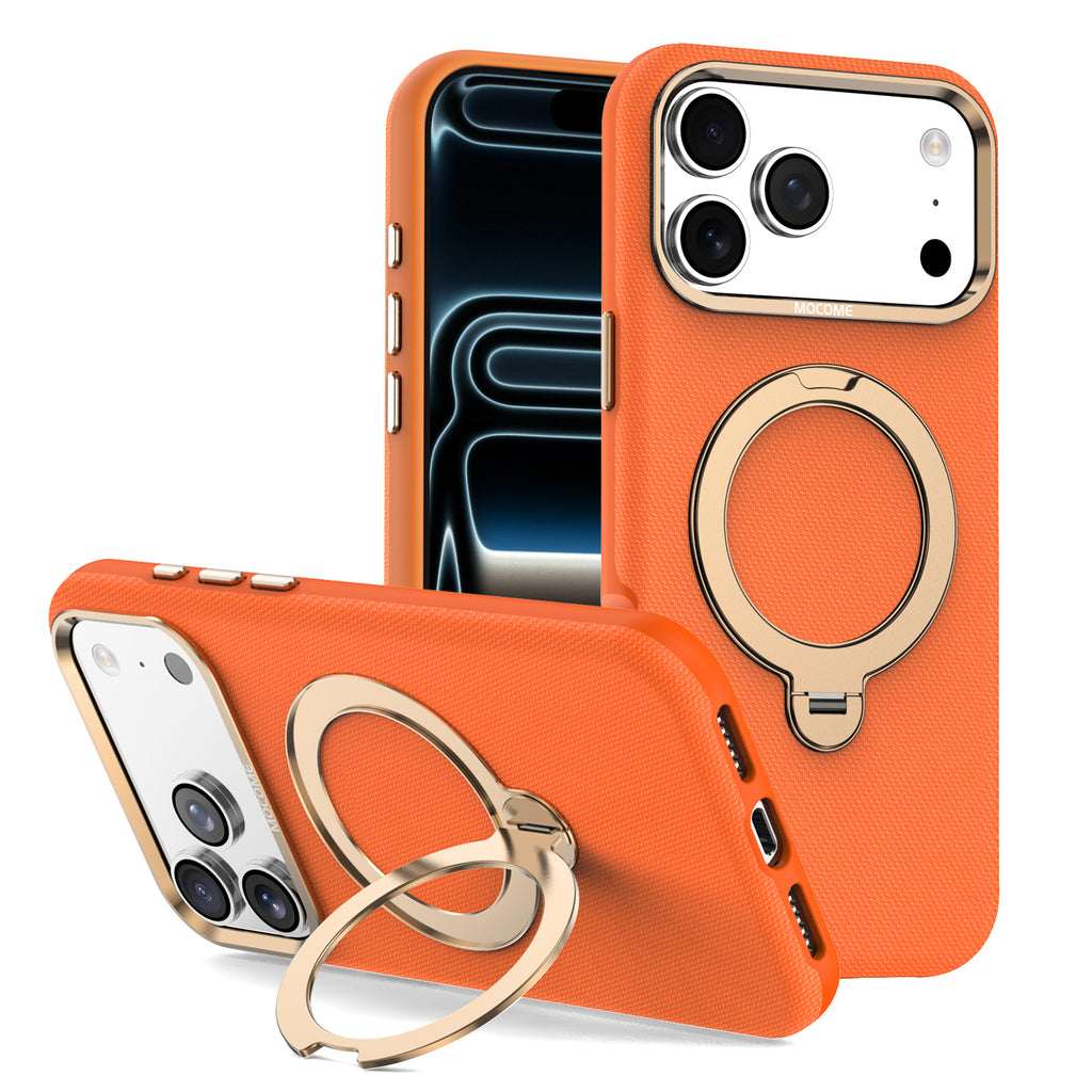 iPhone Cases With Magnetic Ring Stand Orange