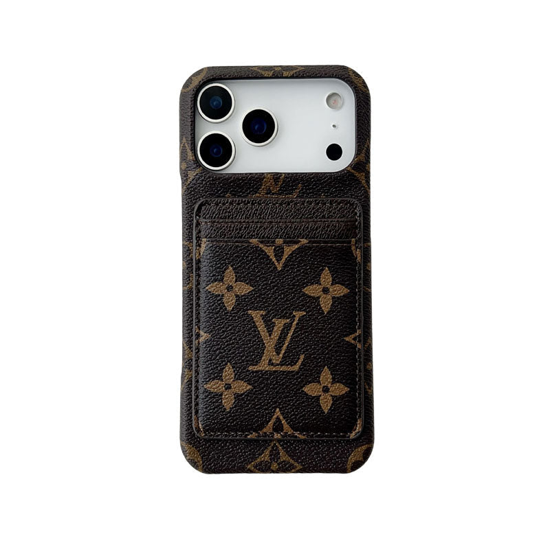 High-quality Monogram iPhone Case With Card Holder For iPhone 17 Series-CYLV138