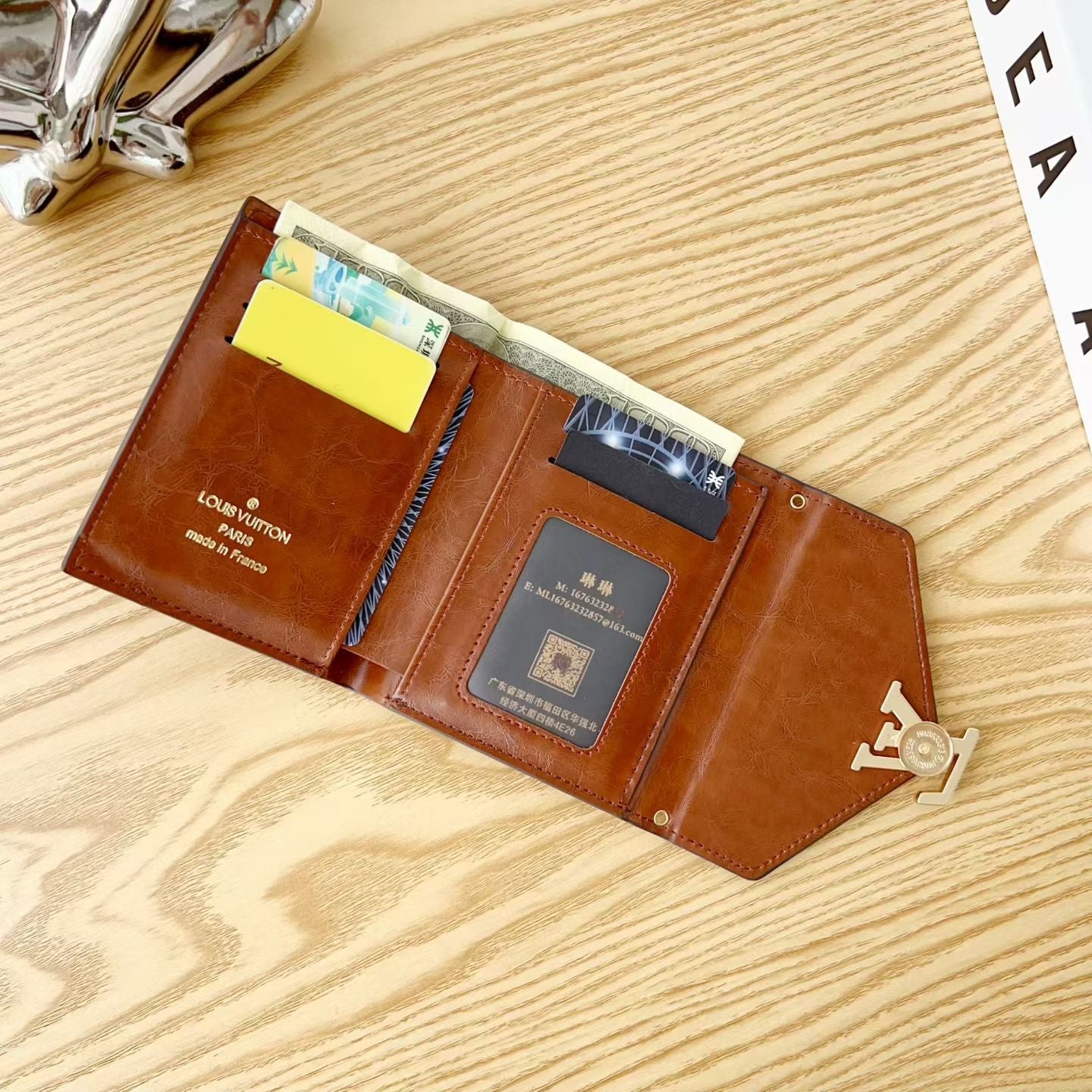 Monogram Leather Card Wallet-LA260002
