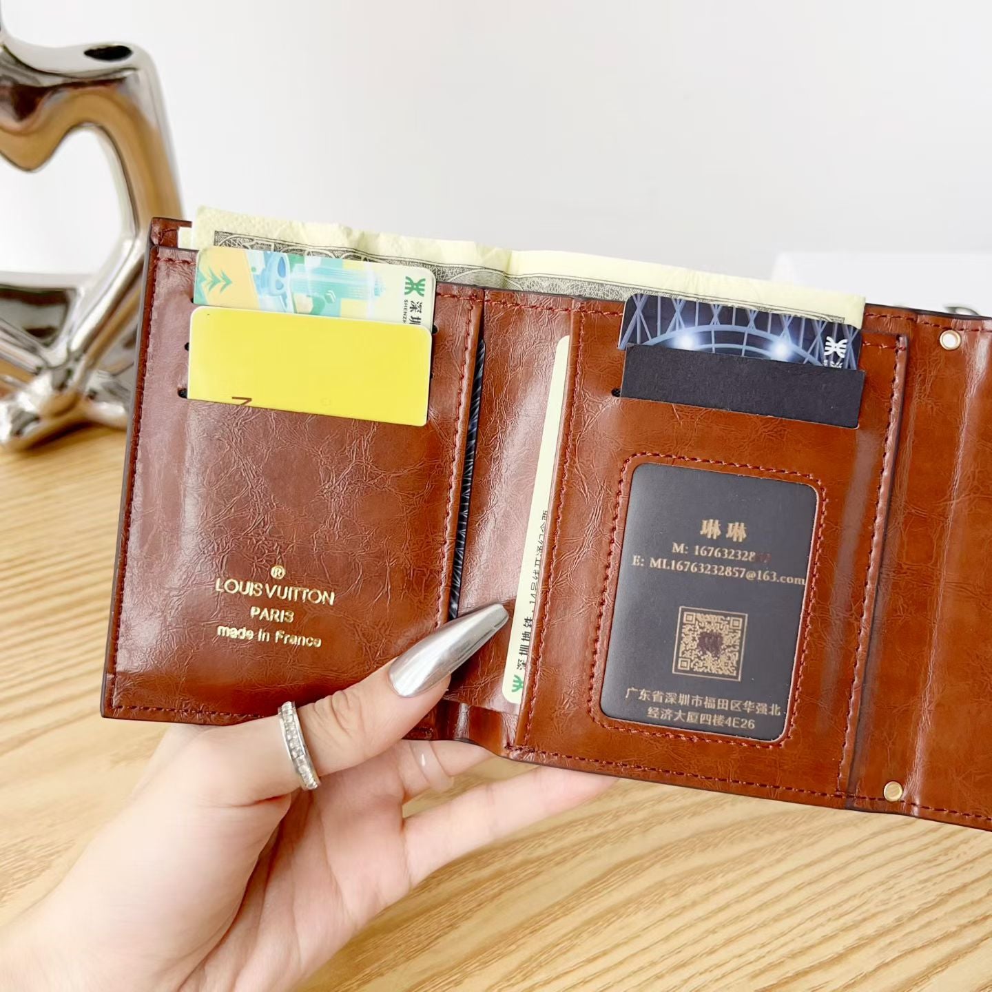 Monogram Leather Card Wallet-LA260002