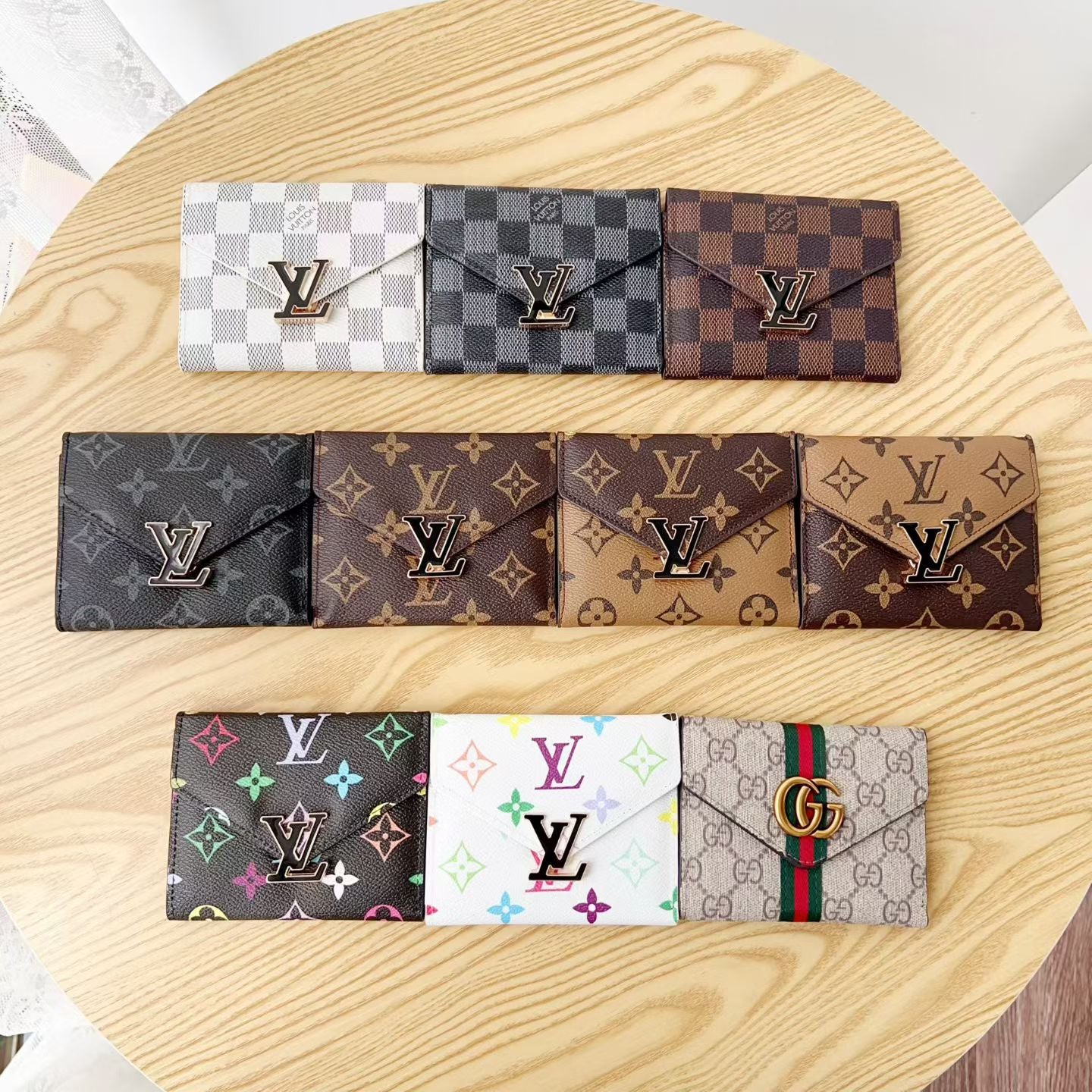 Monogram Leather Card Wallet-LA260002