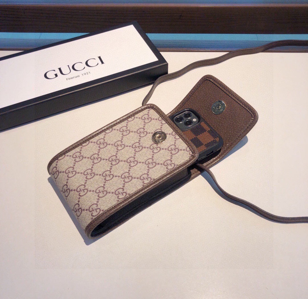Classic Leather GG Crossbody Phone Purse -CYGG155