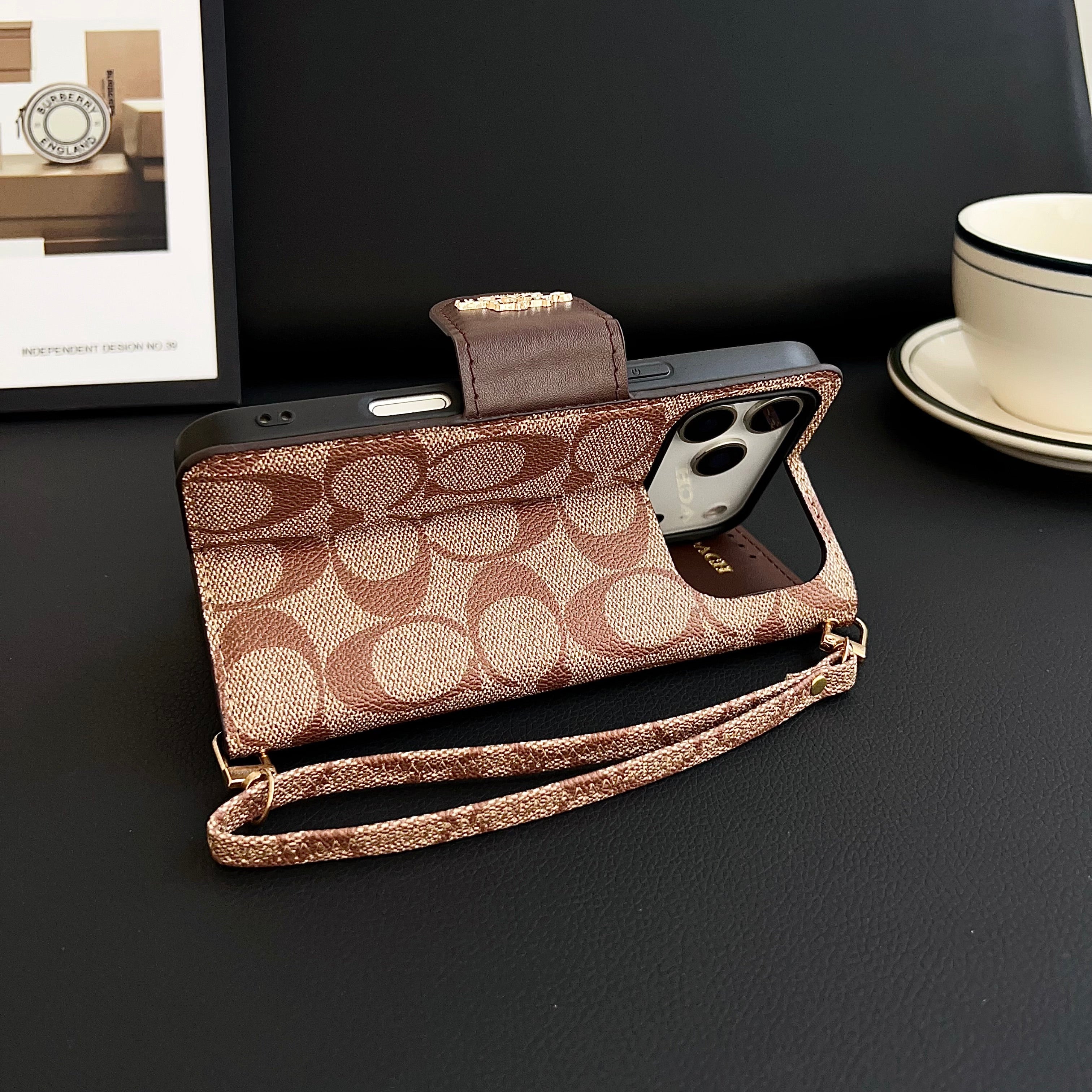 High-quality Leather CH iPhone Case With Flip Wallet -CYCH172
