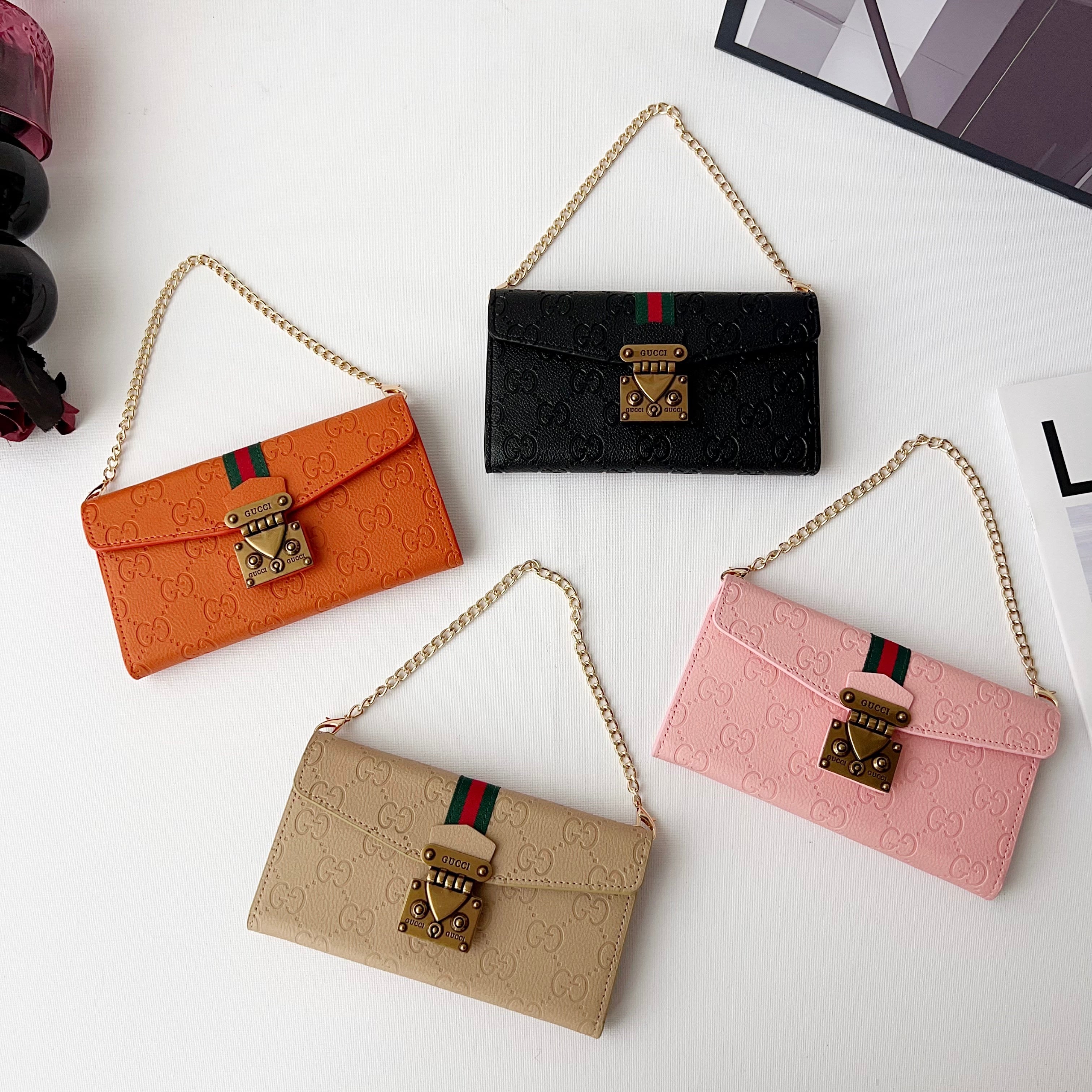 Classic Leather GG iPhone Case With Flip Wallet-LA260007