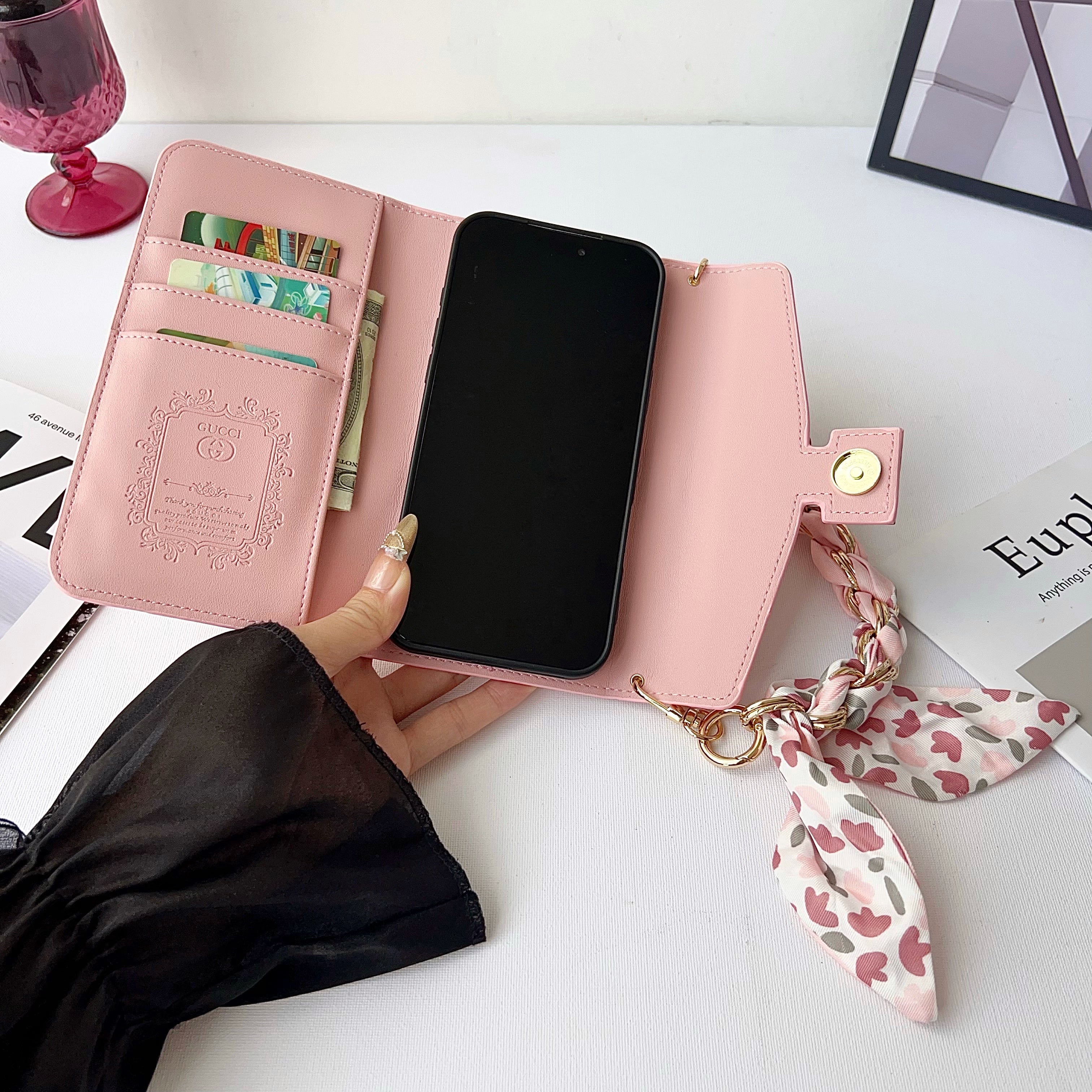 Classic Leather GG iPhone Case With Flip Wallet-LA260007