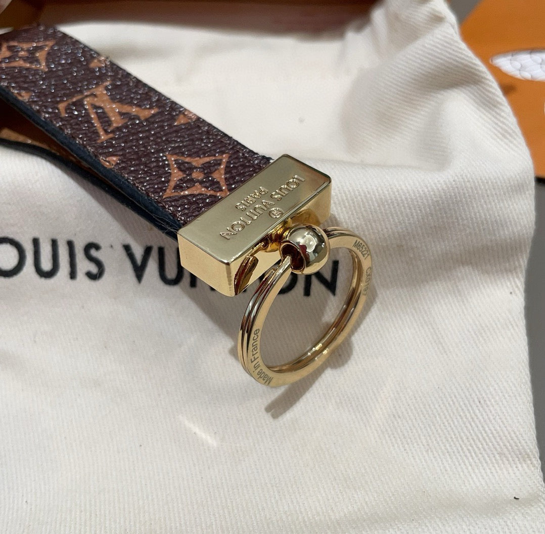 Monogram Leather Strap Key Holder-LA260010