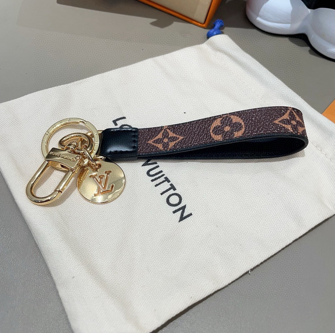 Monogram Wristlet Key Ring With Pendant-LA260012