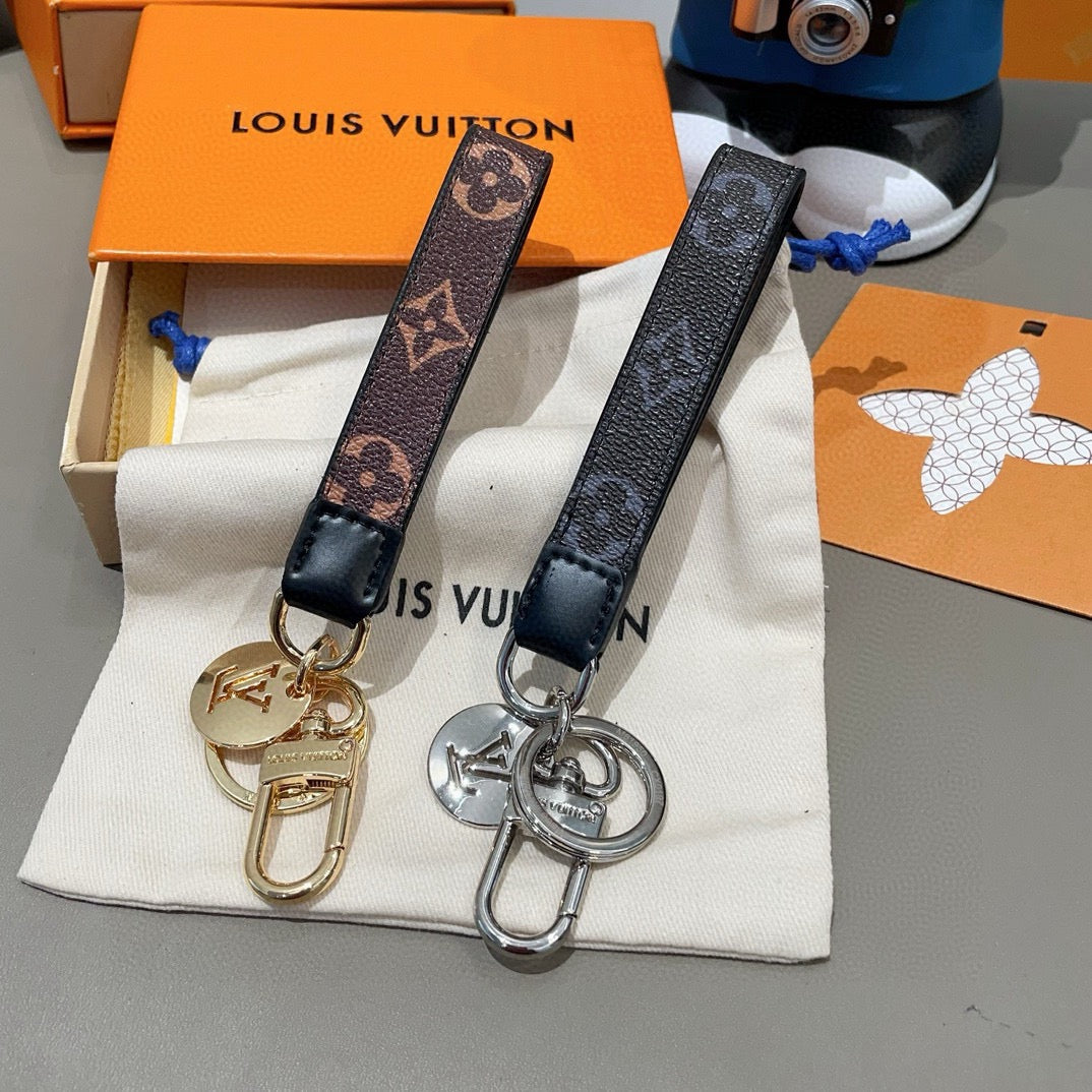 Monogram Wristlet Key Ring With Pendant-LA260012